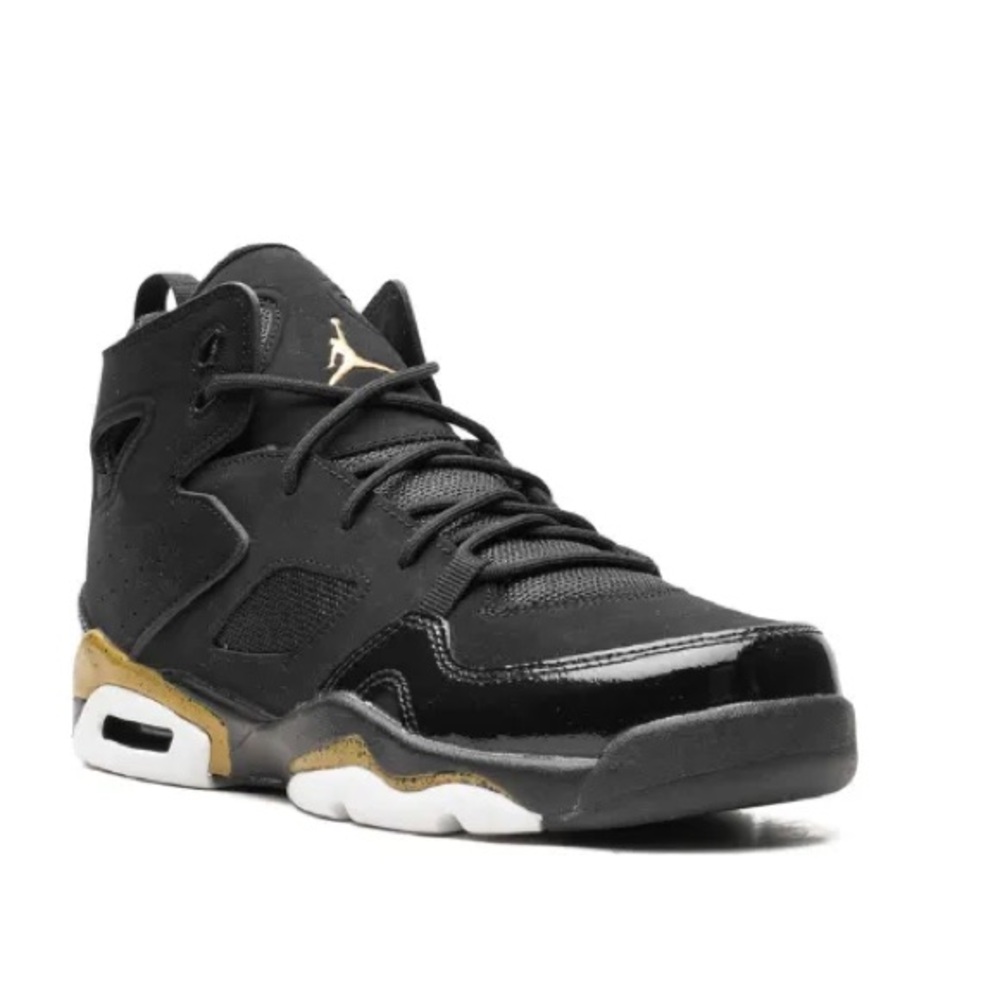 Nike Jordan Flight Club '91 Big Kids' Shoes (DM1685-007, Black/Metallic Gold)